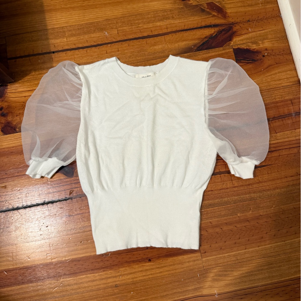 Idem Ditto White Puff Sleeve Top